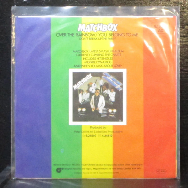 Matchbox - Over The Rainbow / You Belong To Me 7" VG+ Vinyl 45 Magnet Germany - Shuga Records