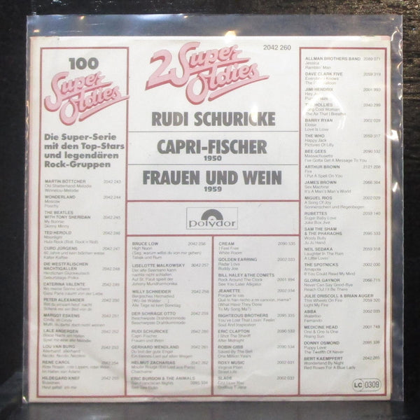 Rudi Schuricke - Capri-Fischer / Frauen Und Wein 7" Mint- Vinyl 45 Polydor - Shuga Records