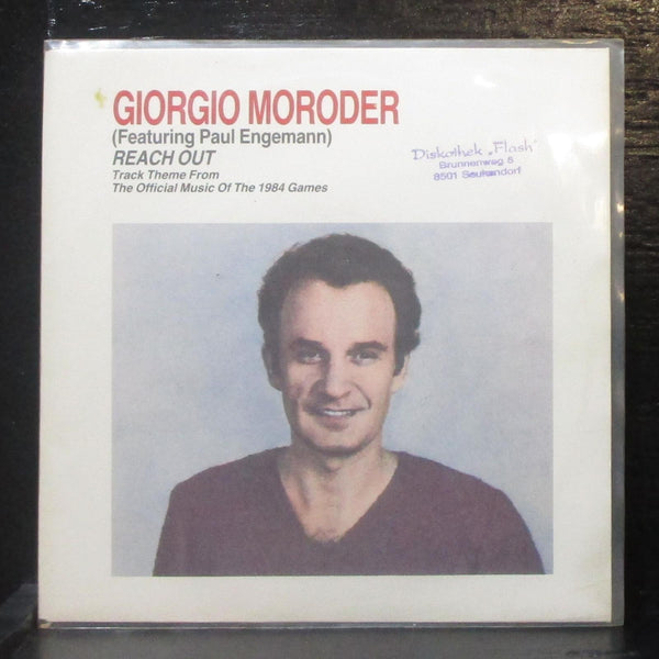 Giorgio Moroder - Reach Out 7" VG+ Vinyl 45 CBSA 4570 Holland 1984 - Shuga Records