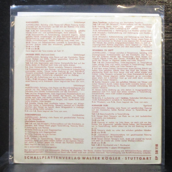 Die Volksmusikanten - Volkstnze aus dem Sudetenland 7" VG Vinyl 45 Germany - Shuga Records