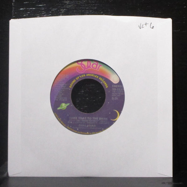 Shalamar - Take That To The Bank 7" VG+ Vinyl 45 Solar YB-11379 USA 1978 - Shuga Records