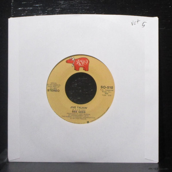 Bee Gees - Jive Talkin' / Wind Of Change 7" VG+ Vinyl 45 RSO SO-510 USA 1975 - Shuga Records