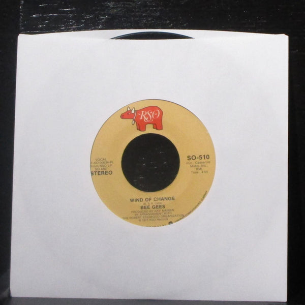 Bee Gees - Jive Talkin' / Wind Of Change 7" VG+ Vinyl 45 RSO SO-510 USA 1975 - Shuga Records