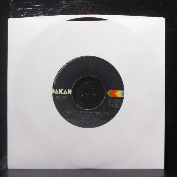 Tyrone Davis - Turning Point 7" Mint- Vinyl 45 Dakar DK 4550 USA 1975 - Shuga Records