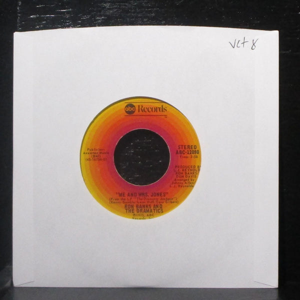 Ron Banks & The Dramatics - Me And Mrs. Jones 7" VG+ Vinyl 45 ABC-12090 USA - Shuga Records
