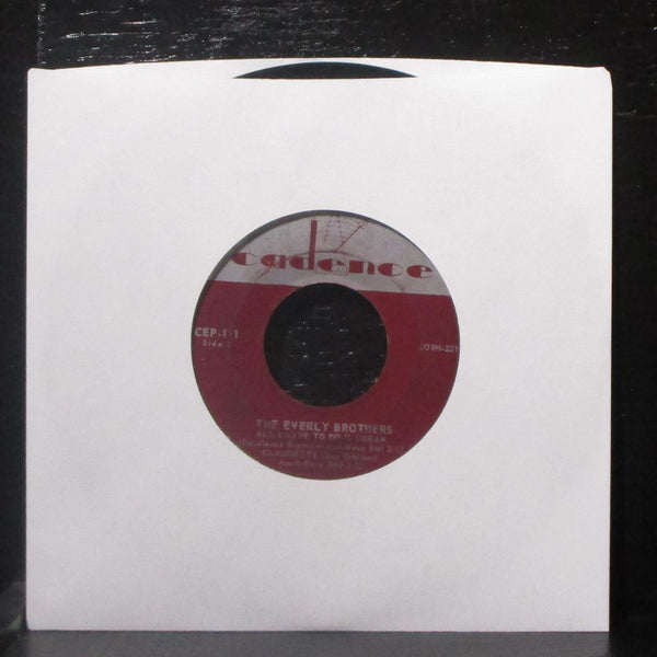 The Everly Brothers EP 7" VG+ Vinyl 45 Cadence CEP-111 USA 1958 - Shuga Records