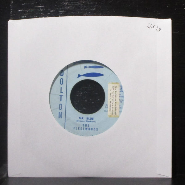Fleetwoods - Mr. Blue / You Mean Everything Toe Me 7" VG Vinyl 45 Dolton No. 5 - Shuga Records