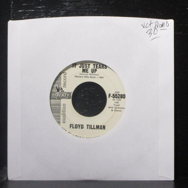 Floyd Tillman - It Just Tears Me Up 7" VG+ Promo Vinyl 45 Liberty F-55280 USA - Shuga Records
