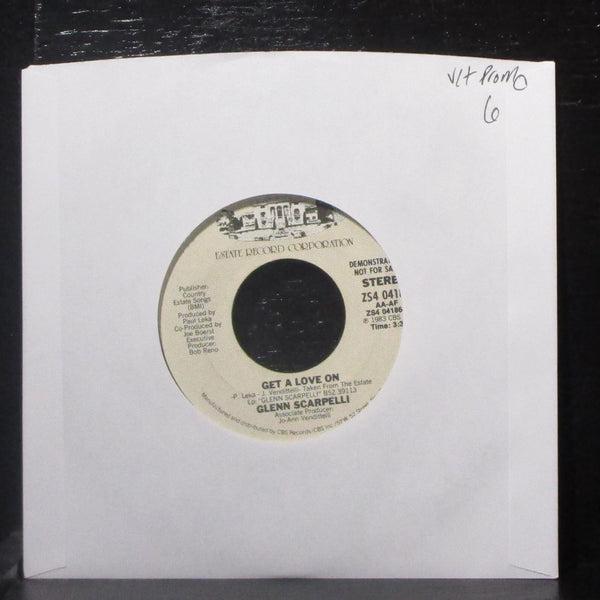 Glenn Scarpelli - Get A Love On 7" VG+ Promo Vinyl 45 Estate ZS4 04186 USA 1983 - Shuga Records