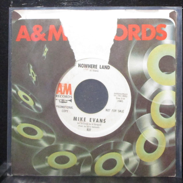 Mike Evans - Guresome / Nowhere Land 7" VG+ Promo Vinyl 45 A&M 837 USA 1967 - Shuga Records