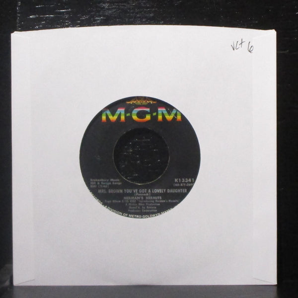 Herman's Hermits - Mrs. Brown You've Got A Lovely Daughter 7" VG+ Vinyl 45 MGM - Shuga Records