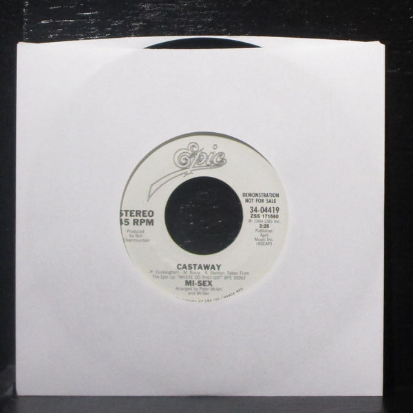 Mi-Sex - Castaway 7" VG+ Promo Vinyl 45 Epic 34-04419 USA 1984 - Shuga Records