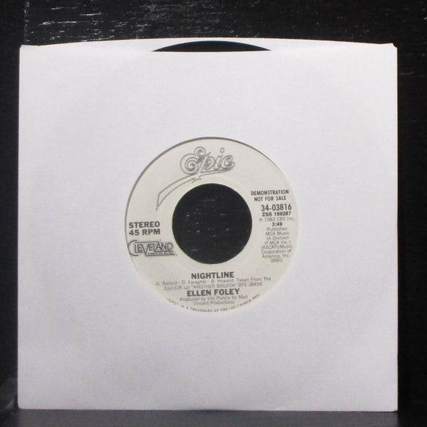 Ellen Foley - Nightline 7" Mint- Promo Vinyl 45 Epic 34-03816 USA 1983 - Shuga Records