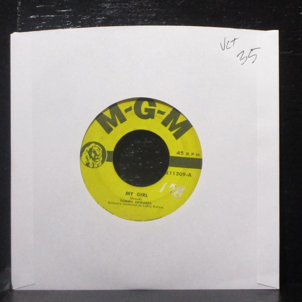 Tommy Edwards - My Girl / Piano, Bass & Drums 7" VG+ Vinyl 45 MGM K11209 USA - Shuga Records