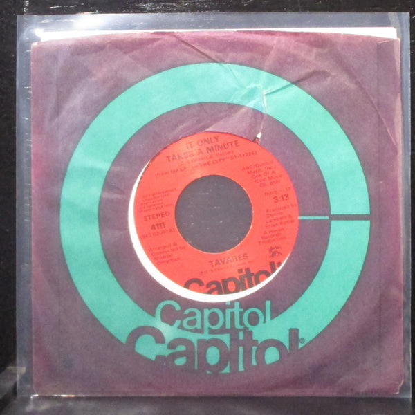 Tavares - It Only Takes A Minute 7" VG+ Vinyl 45 Capitol 4111 USA 1975 - Shuga Records