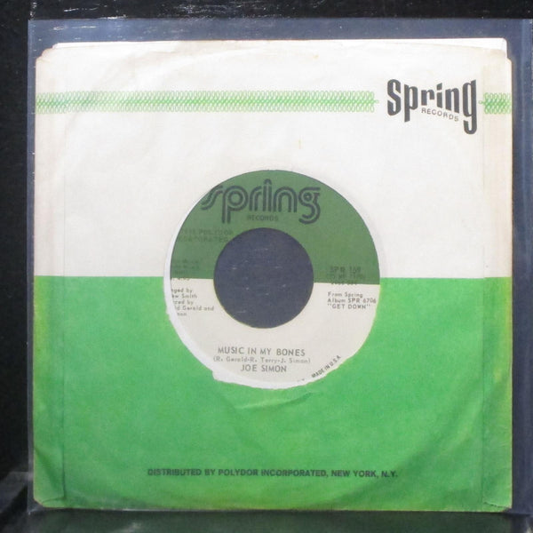 Joe Simon - Music In My Bones / Fire Burning 7" Mint- Vinyl 45 Spring SPR 159 - Shuga Records