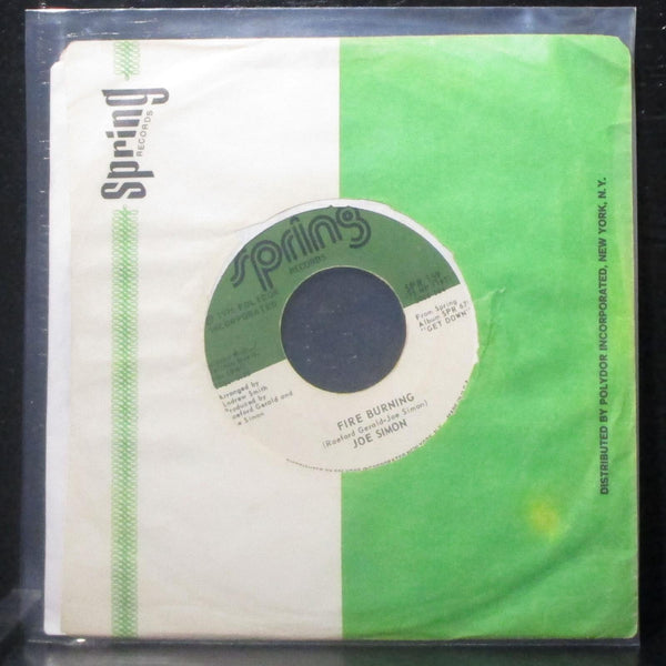 Joe Simon - Music In My Bones / Fire Burning 7" Mint- Vinyl 45 Spring SPR 159 - Shuga Records