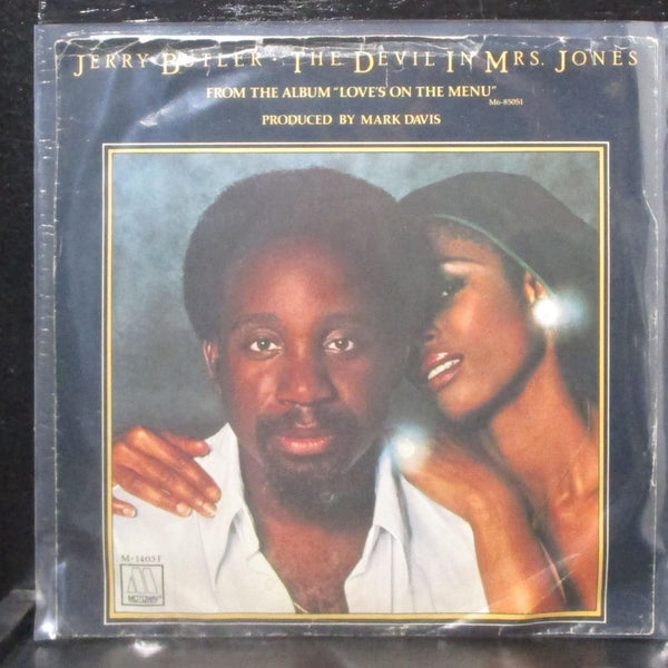 Jerry Butler - The Devil In Mrs. Jones 7" VG+ Vinyl 45 Motown M 1403 F USA 1976 - Shuga Records