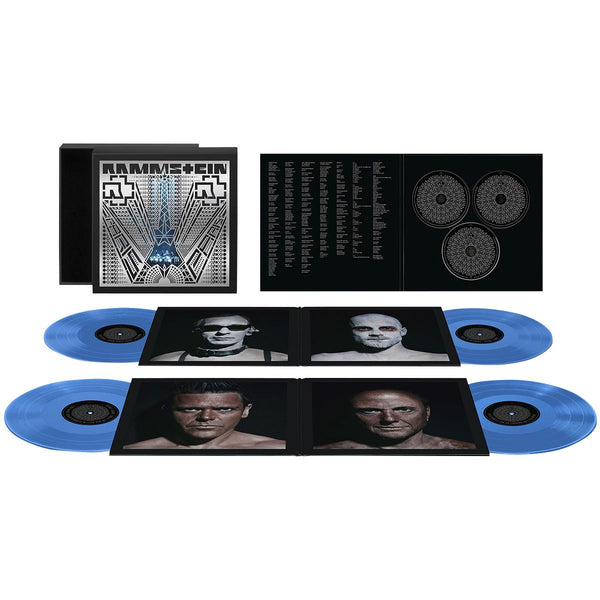 Rammstein ‎– Paris - New Vinyl Record 2017 Universal 180Gram 4-LP Box Set on Blue Vinyl with 2 CDs and Blu-Ray (EU Import) - Alt-Rock / Industrial
