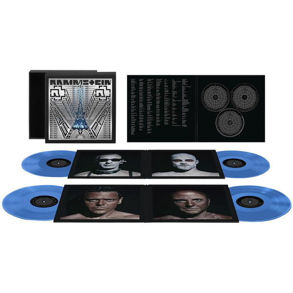 Rammstein ‎– Paris - New Vinyl Record 2017 Universal 180Gram 4-LP Box Set on Blue Vinyl with 2 CDs and Blu-Ray (EU Import) - Alt-Rock / Industrial - Shuga Records