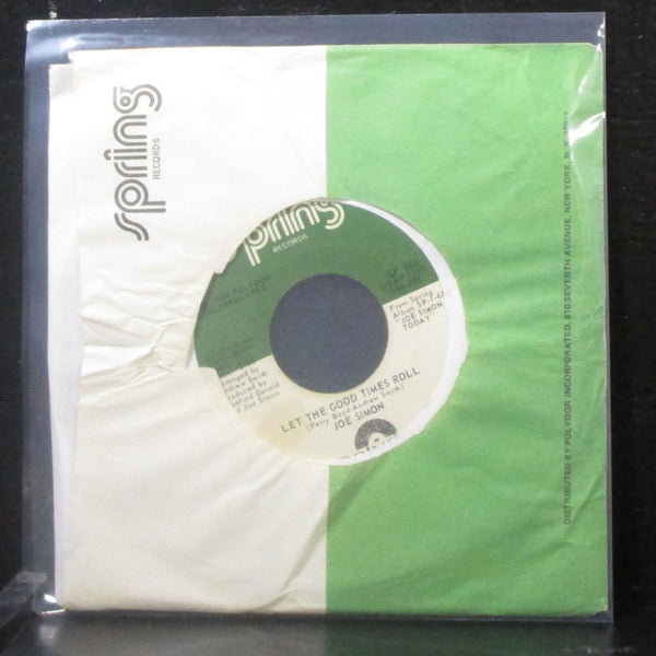Joe Simon - Come Get To This / Let The Good Times Roll 7" VG+ Vinyl 45 SP 166 - Shuga Records