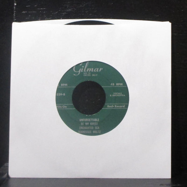 Various Artists - 8 Hits On Each Record 7" VG Vinyl 45 Gilmar G-239 USA 1959 - Shuga Records