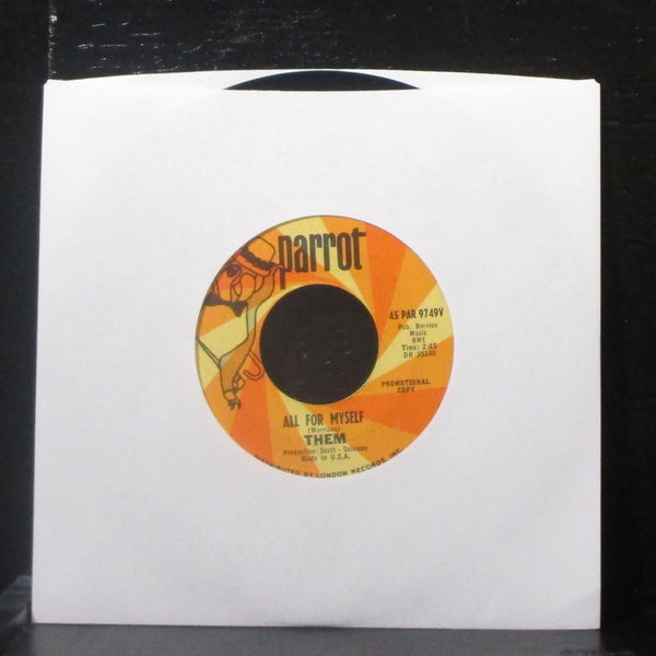 Them - Here Comes The Night / All For Myself 7" VG+ Vinyl 45 Parrot 45 PAR 9749V - Shuga Records