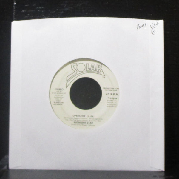Midnight Star - Operator 7" VG+ Promo Vinyl 45 Solar 7-69684 USA 1984 - Shuga Records