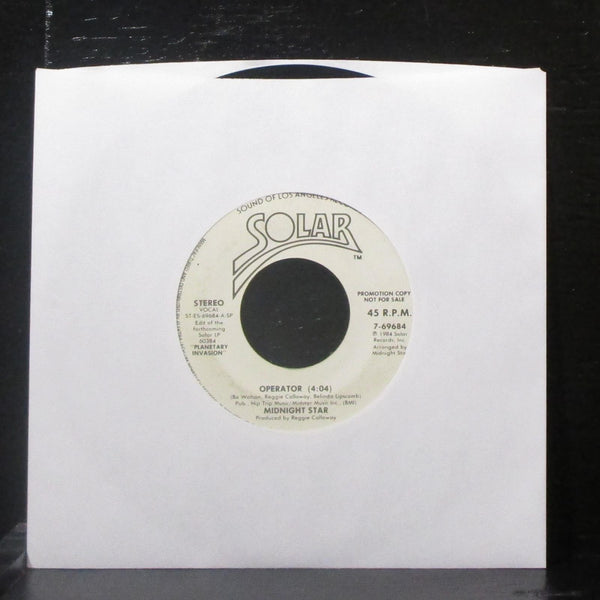 Midnight Star - Operator 7" VG+ Promo Vinyl 45 Solar 7-69684 USA 1984 - Shuga Records