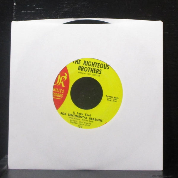 Righteous Brothers - For Sentimental Reasons 7" VG+ Vinyl 45 Philles label error - Shuga Records