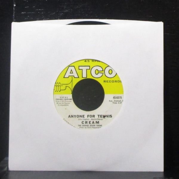 Cream - Pressed Rat & Warthog / Anyone For Tennis 7" Mint- Vinyl 45 ATCO 45-6575 - Shuga Records