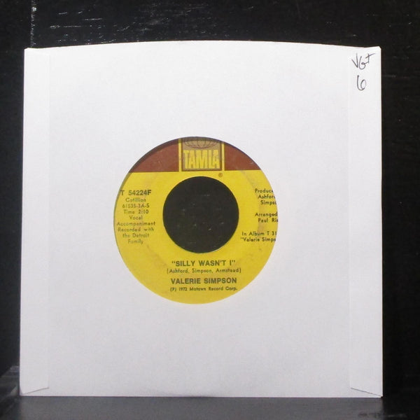 Valerie Simpson - Silly Wasn't I 7" VG+ Vinyl 45 Tamla T 54224F USA 1972 - Shuga Records