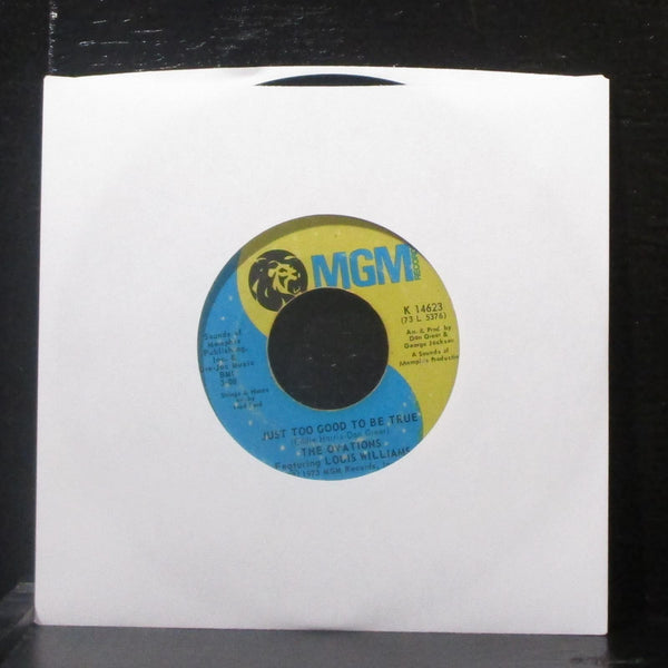 The Ovations & Louis Williams - Having A Party 7" VG+ Vinyl 45 MGM K 14623 USA - Shuga Records