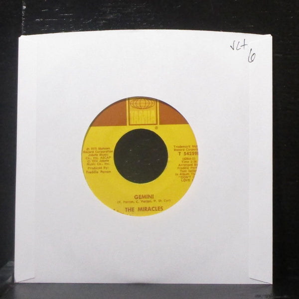 The Miracles - Gemini / You Are Love 7" VG+ Vinyl 45 Tamla T 54259F USA 1975 - Shuga Records
