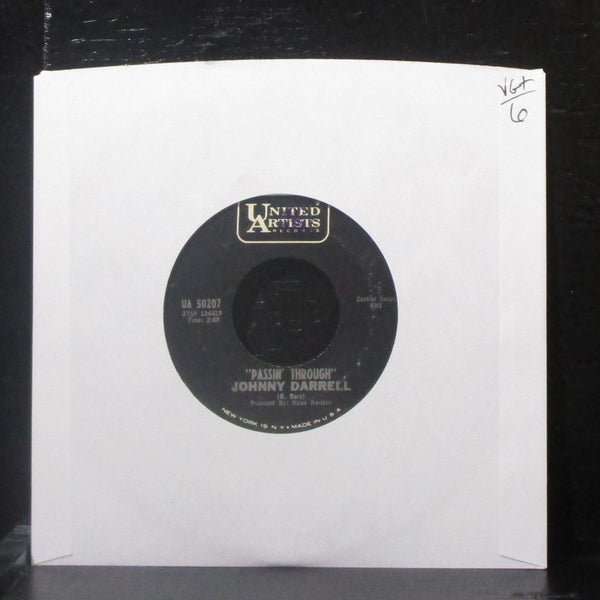 Johnny Darrell - Passin' Through / Come See What's Left... 7" VG+ Vinyl 45 UA - Shuga Records