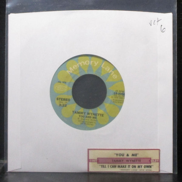 Tammy Wynette - You And Me / 'Til I Can Make It On My Own 7" VG+ Vinyl 45 Epic - Shuga Records