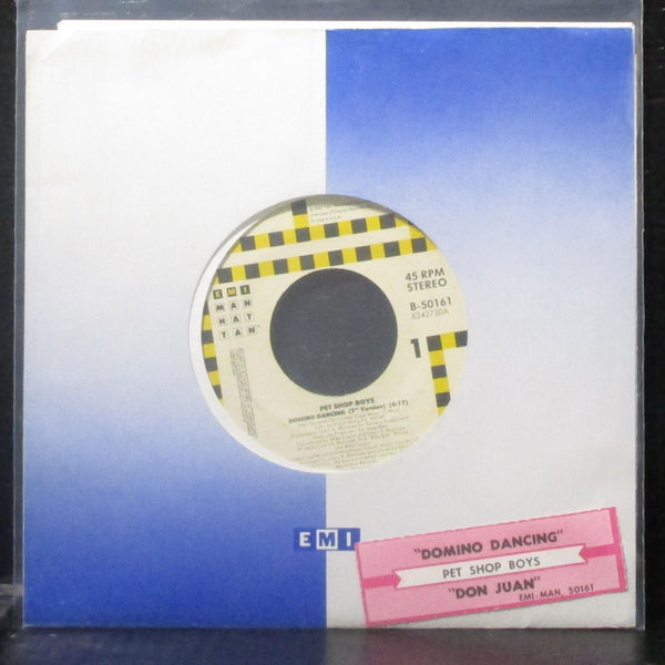 Pet Shop Boys - Domino Dancing / Don Juan 7" VG+ Vinyl 45 EMI B-50161 USA 1988 - Shuga Records