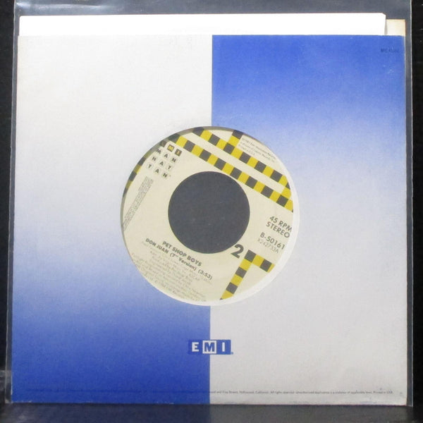 Pet Shop Boys - Domino Dancing / Don Juan 7" VG+ Vinyl 45 EMI B-50161 USA 1988 - Shuga Records