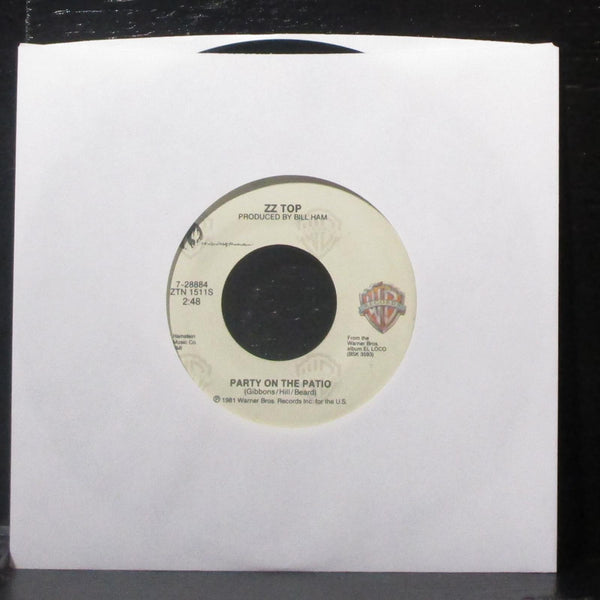 ZZ Top - Sleeping Bag / Party On The Patio 7" VG+ Vinyl 45 WB 7-28884 USA 1985 - Shuga Records