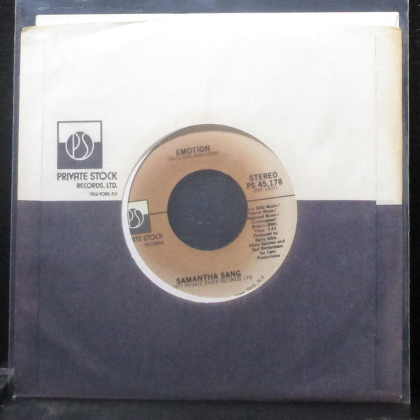 Samantha Sang - Emotion / When Love Is Gone 7" Mint- Vinyl 45 PS 45,178 USA - Shuga Records