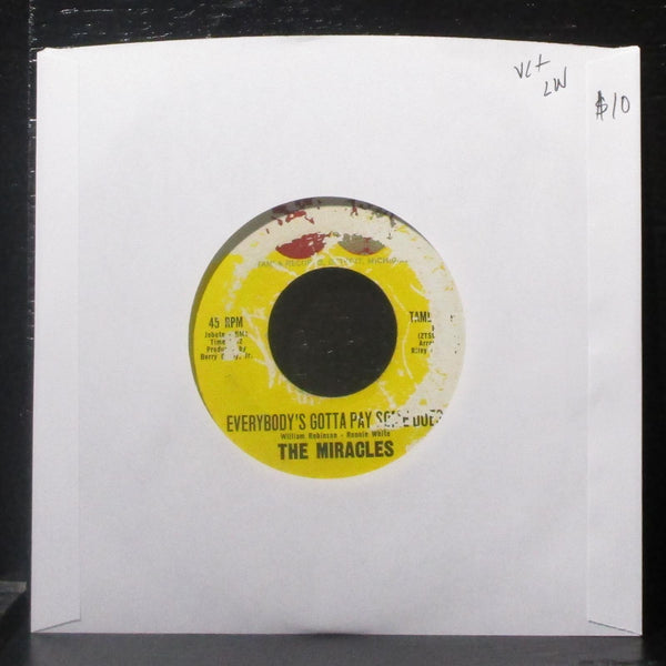 The Miracles - Everybody's Gotta Pay Some Dues 7" VG+ Vinyl 45 TAMLA 54048 USA - Shuga Records