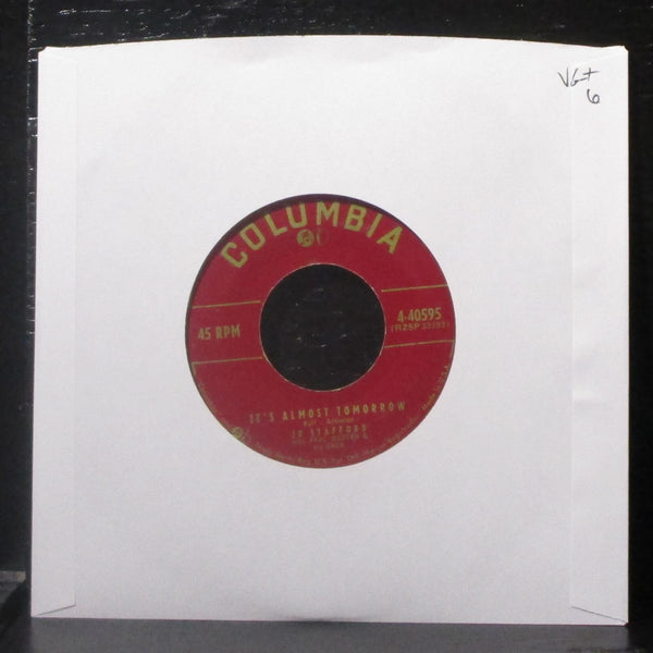 Jo Stafford - It's Almost Tomorrow 7" VG+ Vinyl 45 Columbia 4-40595 USA 1955 - Shuga Records