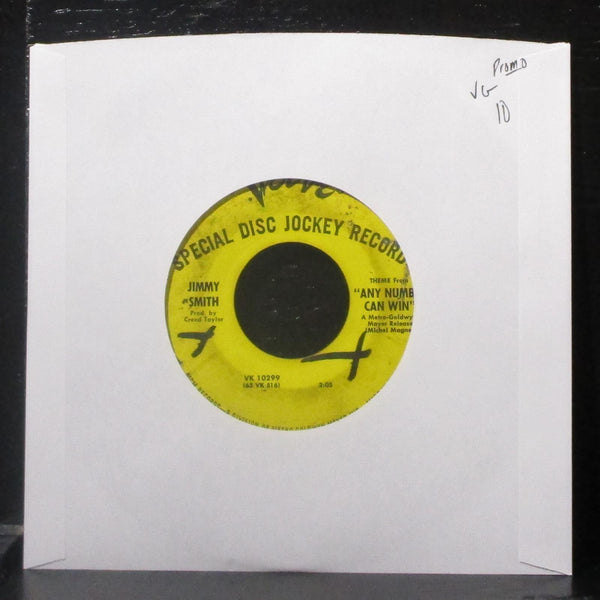 Jimmy Smith - Any Number Can Win 7" VG Promo Vinyl 45 Verve VK 10299 USA 1963 - Shuga Records