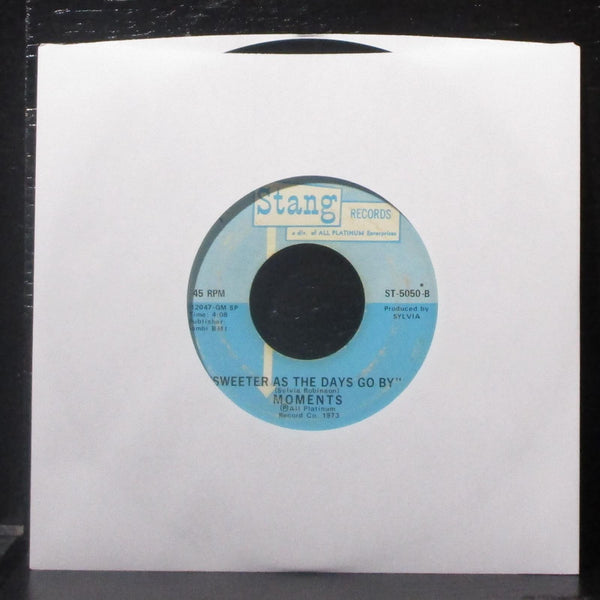 Moments - Gotta Find A Way / Sweeter As The Days Go By 7" VG Vinyl 45 Stang 1973 - Shuga Records