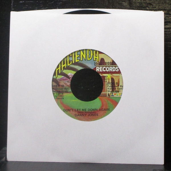 Danny Jones - Fantasy / Don't Let Me Down Again 7" VG+ Vinyl 45 Hacienda HIS 712 - Shuga Records