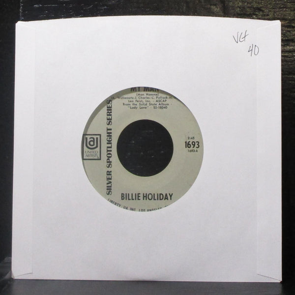 Billie Holiday - My Man / I Cried For You 7" VG+ Vinyl 45 United Artists 1694 - Shuga Records