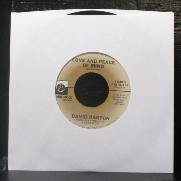David Parton - Isn't She Lovely / Love And Peace Of Mind 7" VG+ Vinyl 45 PSR - Shuga Records