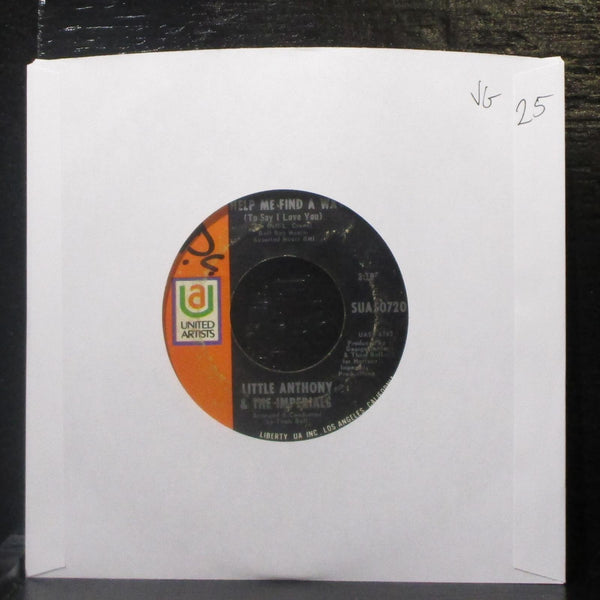 Little Anthony & Imperials - Help Me Find A Way 7" VG Vinyl 45 SUA50720 USA 1970 - Shuga Records