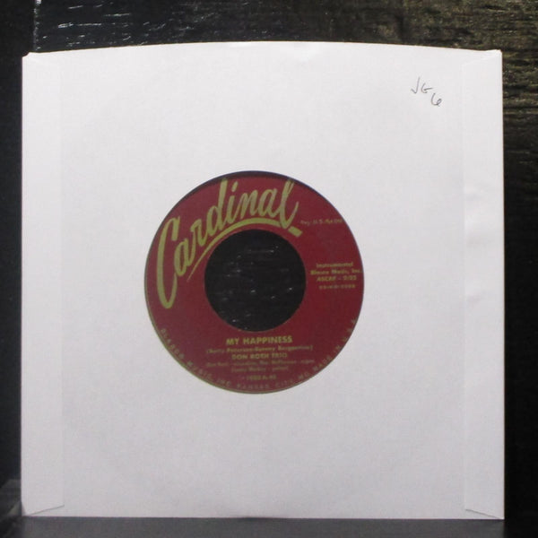 Don Roth Trio - My Happiness / Meaning Of A Lonely Heart 7" VG Vinyl 45 Cardinal - Shuga Records