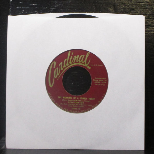 Don Roth Trio - My Happiness / Meaning Of A Lonely Heart 7" VG Vinyl 45 Cardinal - Shuga Records